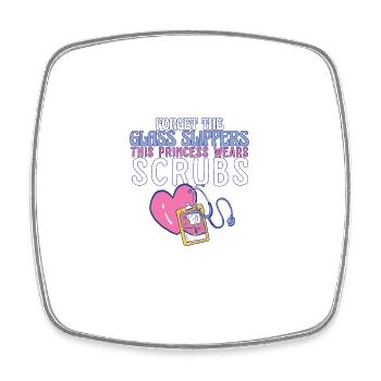 Forget The Glass Slippers This Princess Wears - Square fridge magnet - white - Front