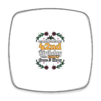 Entrer dans mon 42e anniversaire religieux - Magnet carré - blanc - Devant
