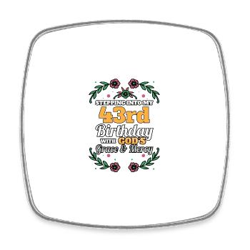 Entrer dans mon 43e anniversaire religieux - Magnet carré - blanc - Devant