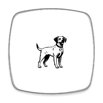 Jack Russell Terrier Hund - Viereckiger Kühlschrankmagnet - Weiß - Vorne