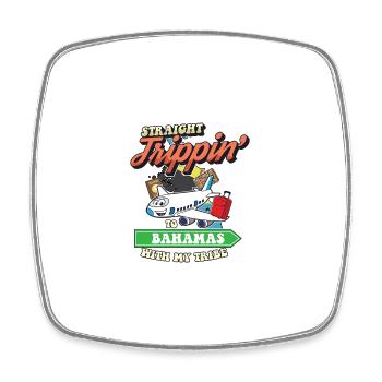 Straight Trippin' To Bahamas With My Tribe Family - Square fridge magnet - white - Front