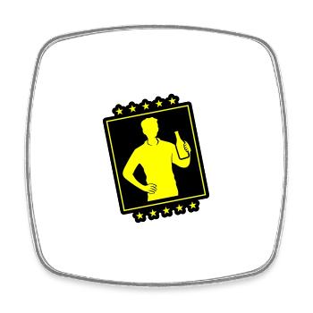 Beer Drinking Party - Square fridge magnet - white - Front