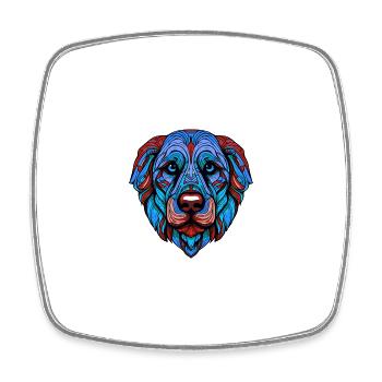 Portrait de chien Kangal coloré - Magnet carré - blanc - Devant