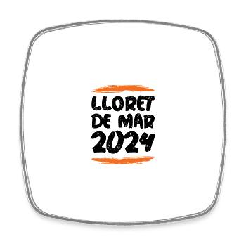 Lloret De Mar 2024 - Viereckiger Kühlschrankmagnet - Weiß - Vorne
