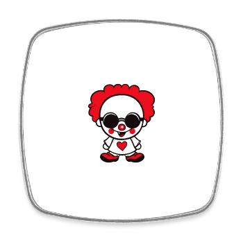 Halloween Clown - Viereckiger Kühlschrankmagnet - Weiß - Vorne