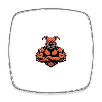 Staffordshire Bull Terrier Chien Muscles Bodybuildi - Magnet carré - blanc - Devant