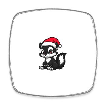 Skunk Noël Noël - Magnet carré - blanc - Devant