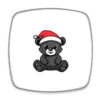 Bear Christmas Cute - Square fridge magnet - white - Front