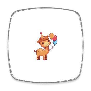 Camel Birthday Baby - Square fridge magnet - white - Front