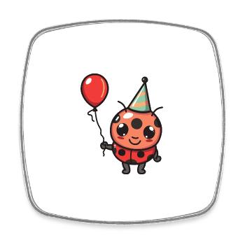 Marienkäfer Geburtstag Baby - Viereckiger Kühlschrankmagnet - Weiß - Vorne