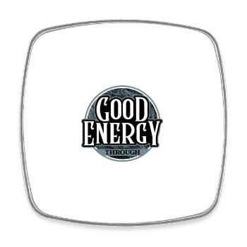 Channeling Good Energy Through Deviled Eggs Style - Square fridge magnet - white - Front
