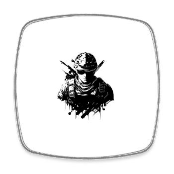Anime & Gaming Style T-Shirt - Shadow Character N - Square fridge magnet - white - Front