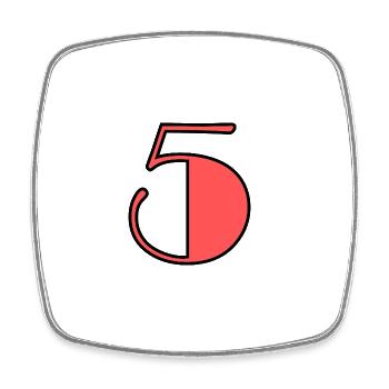 5 JAHRE. 5-JÄHRIGES JUBILÄUM. GEBURTSTAG 5 JAHRE. 5 - Viereckiger Kühlschrankmagnet - Weiß - Vorne