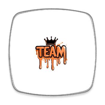 Team Krone - Viereckiger Kühlschrankmagnet - Weiß - Vorne