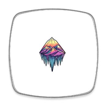 Eisberge Symbol Arktis Berge - Viereckiger Kühlschrankmagnet - Weiß - Vorne