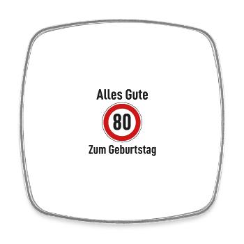 Alles Gute zum Geburtstag Straßenschild "30" - Viereckiger Kühlschrankmagnet - Weiß - Vorne