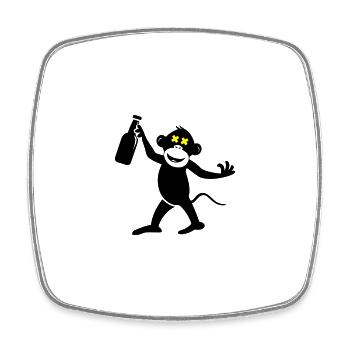 Fête de la bière de singe - Magnet carré - blanc - Devant