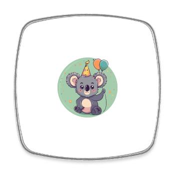 Bande dessinée d’anniversaire Koala - Magnet carré - blanc - Devant