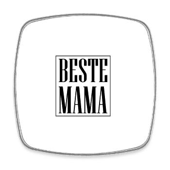 Beste Mama - Viereckiger Kühlschrankmagnet - Weiß - Vorne