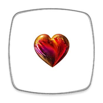 Heart for art lovers - Square fridge magnet - white - Front