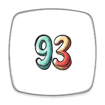 93 Number Comic - Square fridge magnet - white - Front