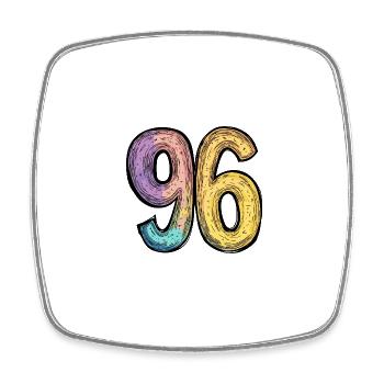 Bande dessinée à 96 numéros - Magnet carré - blanc - Devant