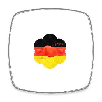 Allemagne Coquelicot Allemagne Drapeau - Magnet carré - blanc - Devant