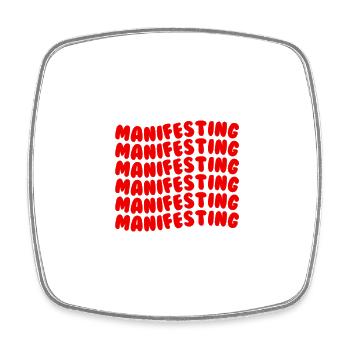 Manifesting red - Viereckiger Kühlschrankmagnet - Weiß - Vorne