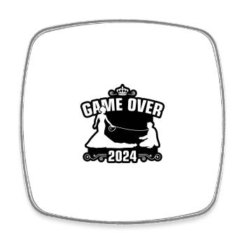 Game Over 2024 Mariage - Magnet carré - blanc - Devant