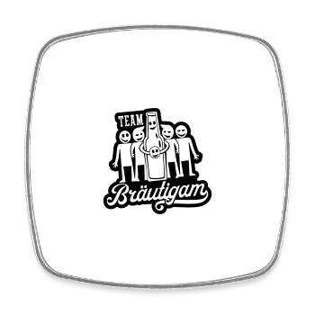 Fête du marié de mariage - Magnet carré - blanc - Devant