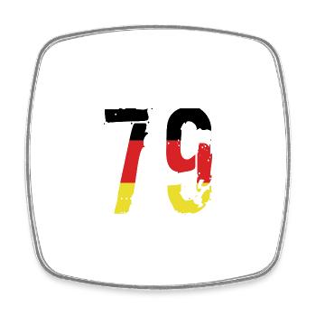 Maillot 79 Numéro Allemagne - Magnet carré - blanc - Devant