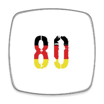 Maillot 80 Numéro Allemagne - Magnet carré - blanc - Devant