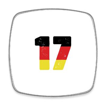 17 Number Jersey Germany - Square fridge magnet - white - Front