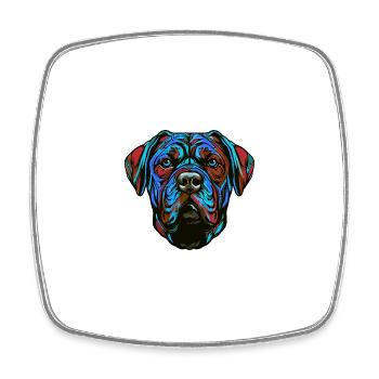 Portrait de chien Mastiff Coloré - Magnet carré - blanc - Devant