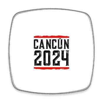 Cancún 2024 - Magnet carré - blanc - Devant
