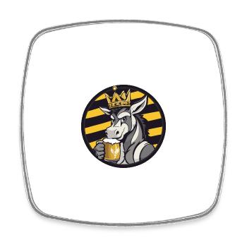 Donkey Beer Comic - Square fridge magnet - white - Front