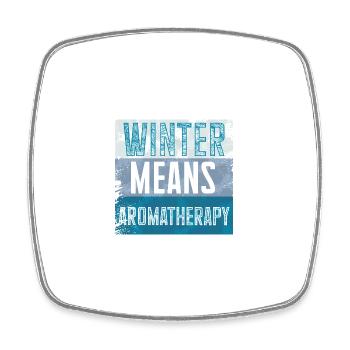 Winter bedeutet Aromatherapie, Freude zur Entspannung - Viereckiger Kühlschrankmagnet - Weiß - Vorne