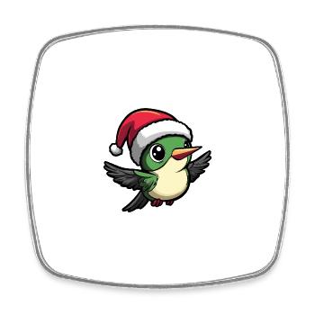 Hummingbird Bird Christmas Christmas - Square fridge magnet - white - Front