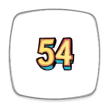 54 Number Comic - Square fridge magnet - white - Front