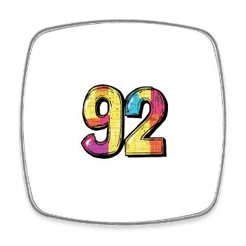 92 Number Comic - Square fridge magnet - white - Front