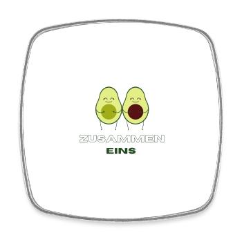 Avocado Spruch für Pärchen - Viereckiger Kühlschrankmagnet - Weiß - Vorne