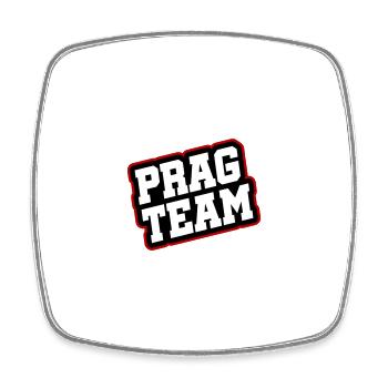 Prag Team - Viereckiger Kühlschrankmagnet - Weiß - Vorne