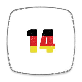 14 Numéro Jersey Allemagne - Magnet carré - blanc - Devant