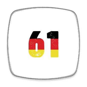 61 Numéro Jersey Allemagne - Magnet carré - blanc - Devant