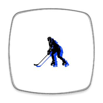 Ice Hockey Spielerin Symbol - Viereckiger Kühlschrankmagnet - Weiß - Vorne