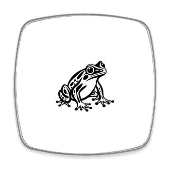 frog animal - Square fridge magnet - white - Front
