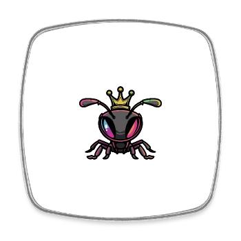 Couronne de bande dessinée de fourmi - Magnet carré - blanc - Devant
