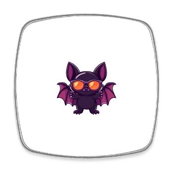 Chauve-souris Halloween Cool - Magnet carré - blanc - Devant