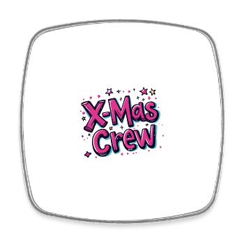 X-Mas Crew Weihnachten Weihnachtsfeier - Viereckiger Kühlschrankmagnet - Weiß - Vorne