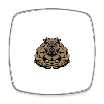 Mastiff Bulldog Dog Muscles Bodybuilding - Square fridge magnet - white - Front